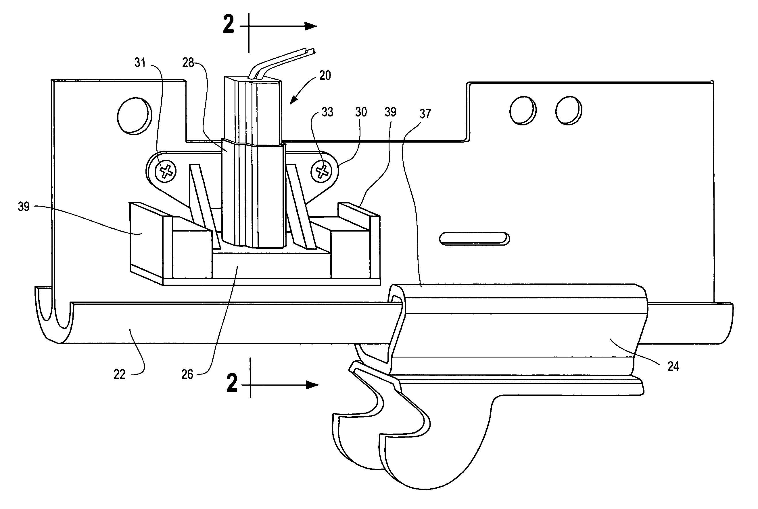 Track position sensor and method