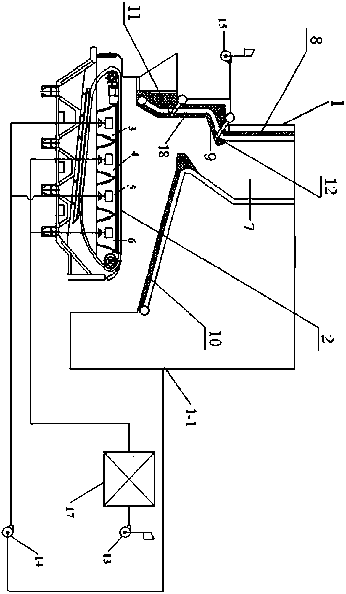 An anti-slagging biomass cascade conversion combustion device