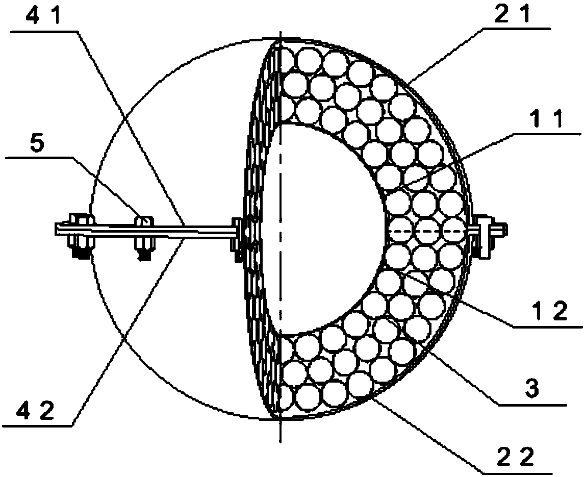 Hollow ball filled airtight spherical explosion-proof container