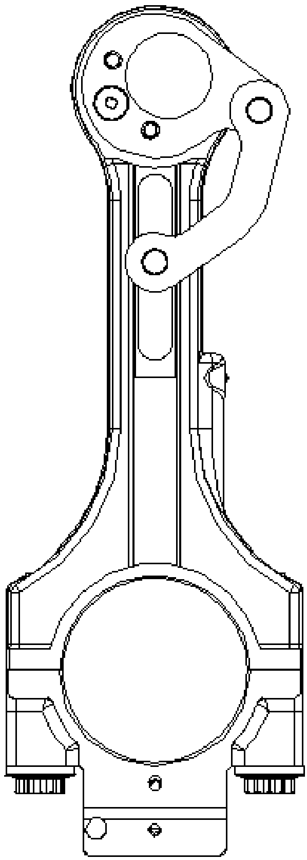 Variable length connecting rod mechanism of variable compression ratio engine and control method of variable length connecting rod mechanism