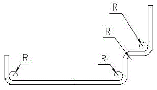 Method for carrying out continuous cold roll forming on asymmetric plates of bottom side beams for container