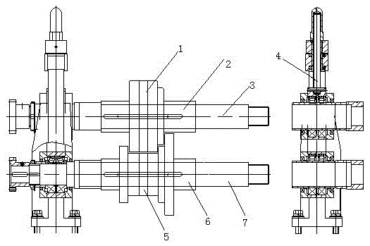 Method for carrying out continuous cold roll forming on asymmetric plates of bottom side beams for container