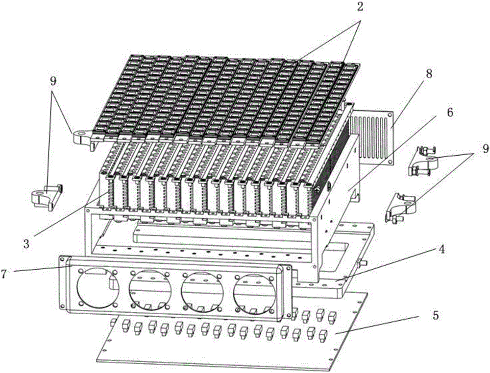 Satellite communication transceiving assembly and two-dimensional active phased-array antenna