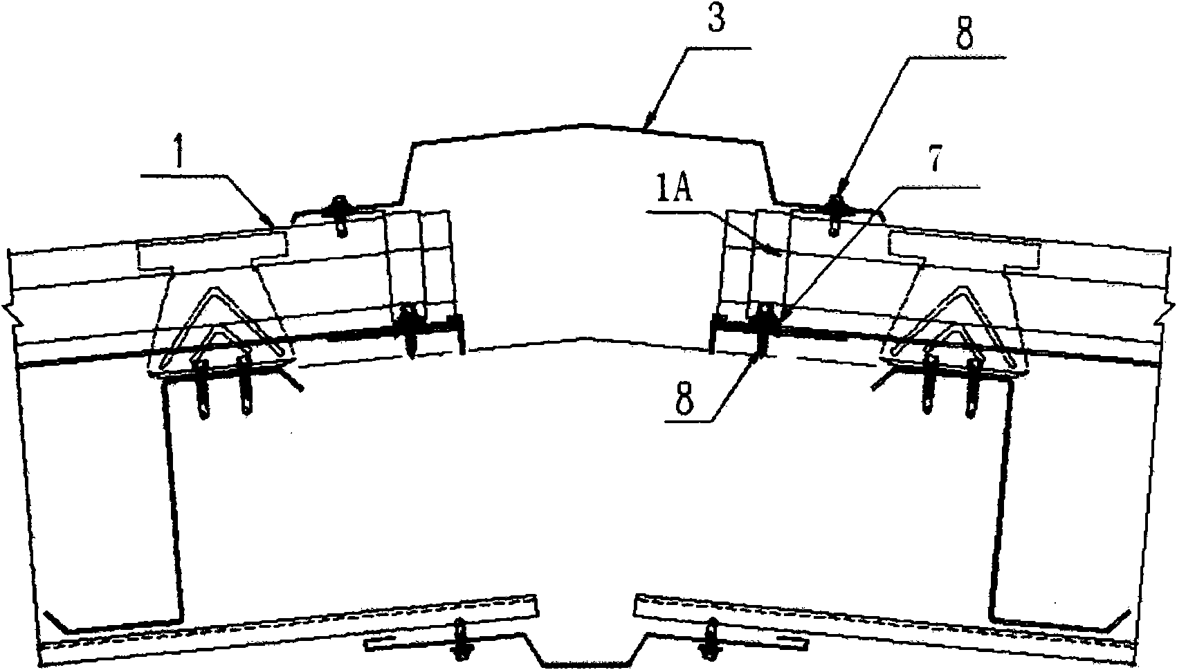 Metal roof ridge waterproofing system and mounting method thereof