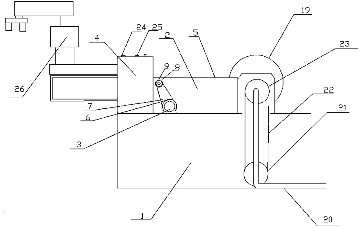 Chip clamping device of resistance chip grinding machine