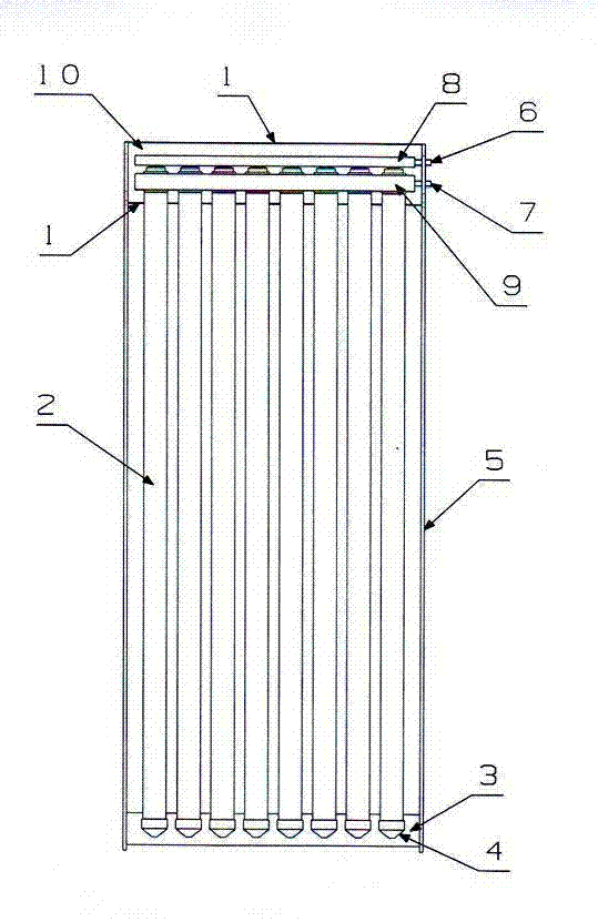 Side outlet type solar thermal collector