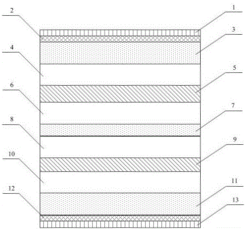 Dual-layer metal mesh strong electromagnetic shielding optical window possessing graphene interlayers and dual external absorption layers