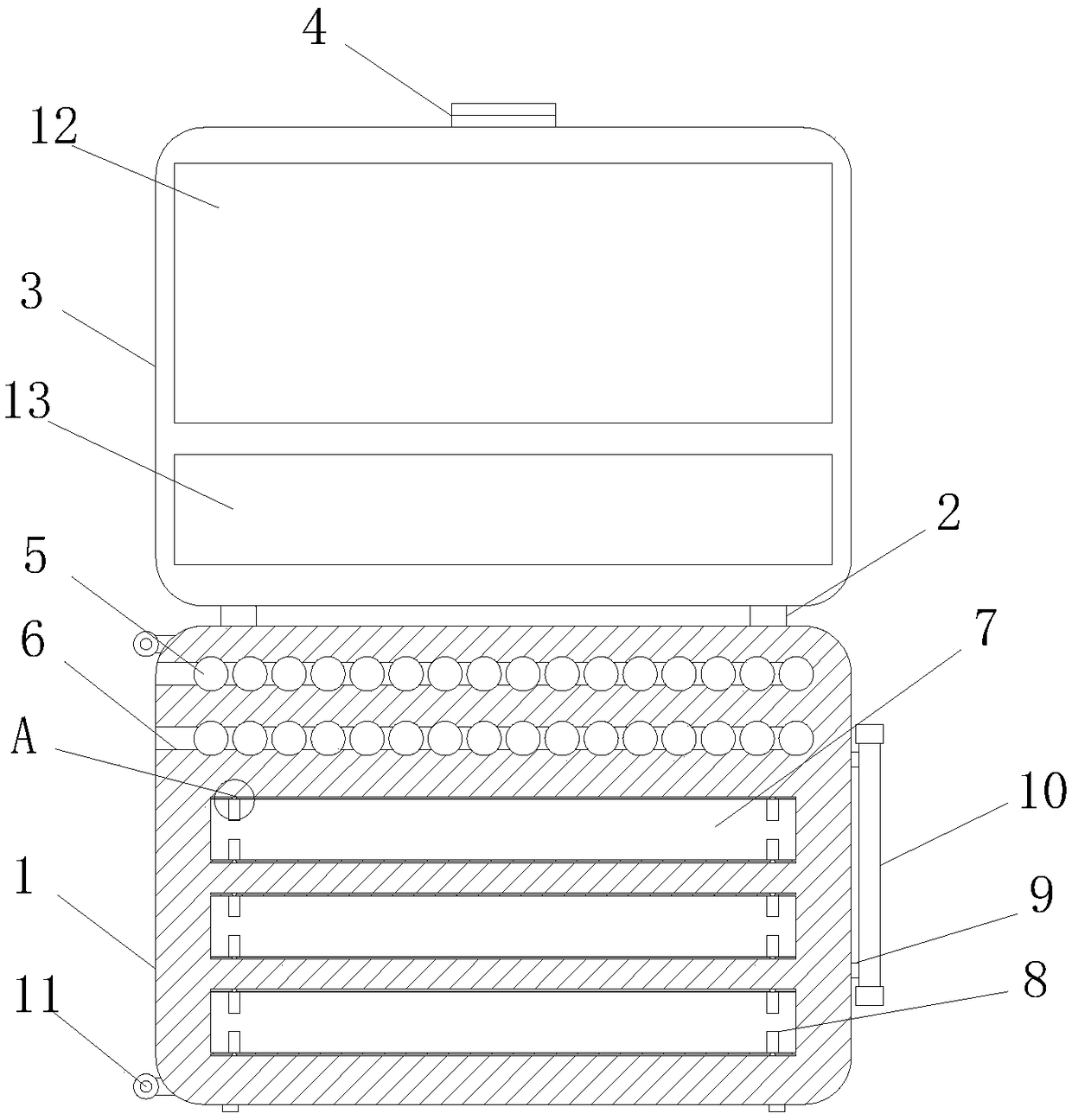 Portable metal tool storage device