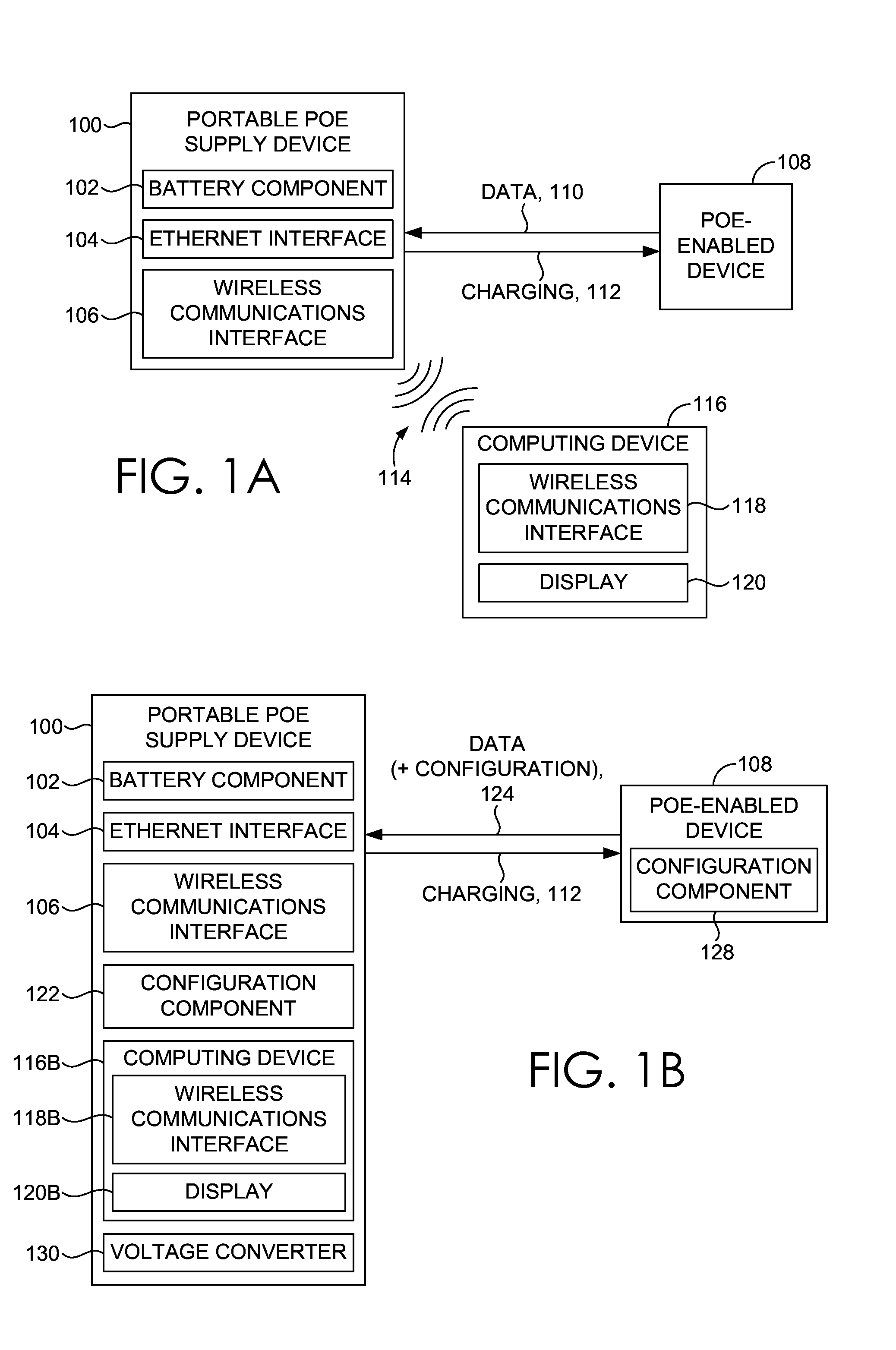 Portable power over ethernet supply device