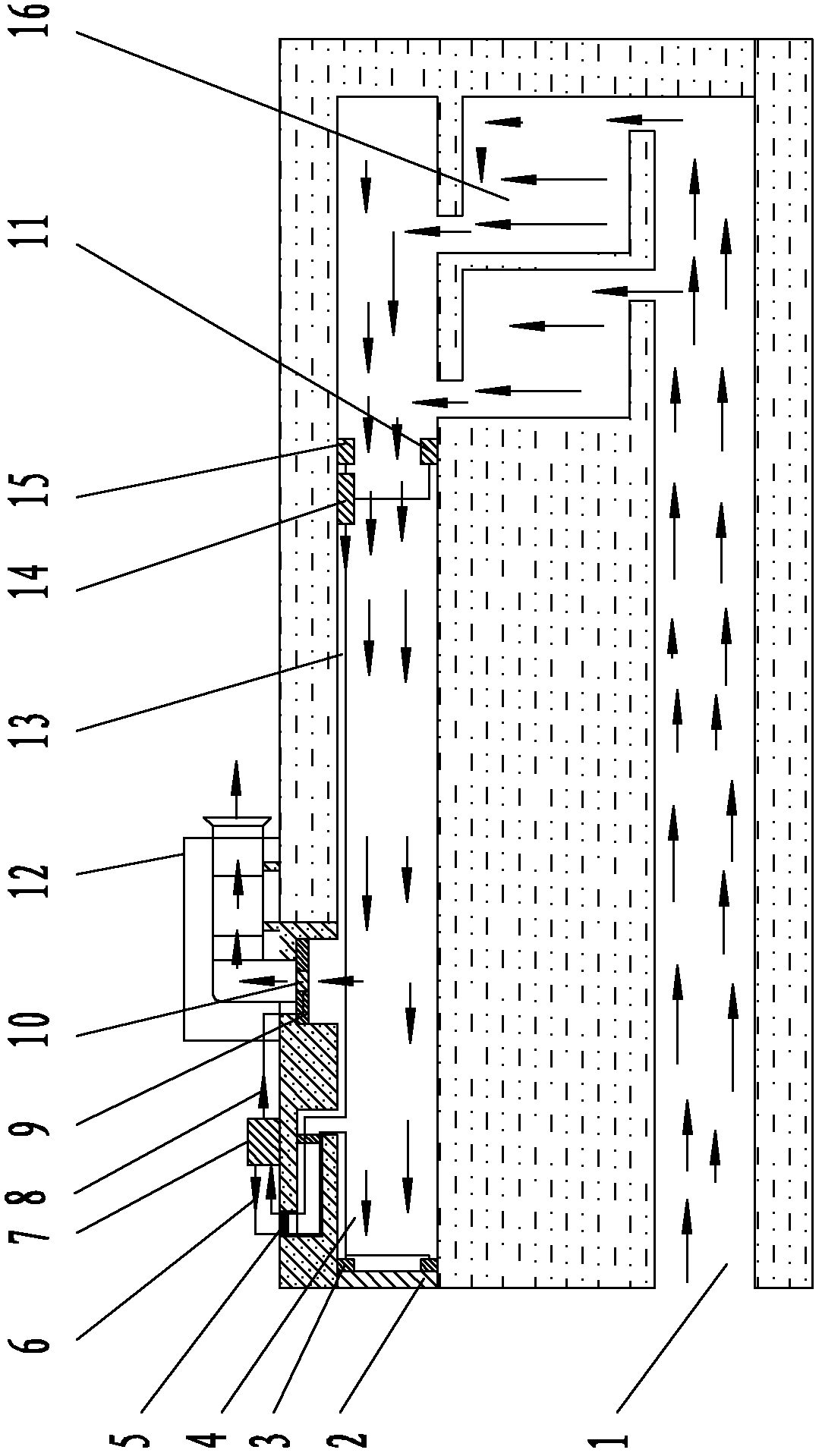 Disaster reduction control system of explosion door of underground return air main roadway