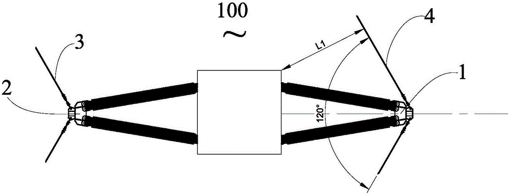 Cross arm and angle tower