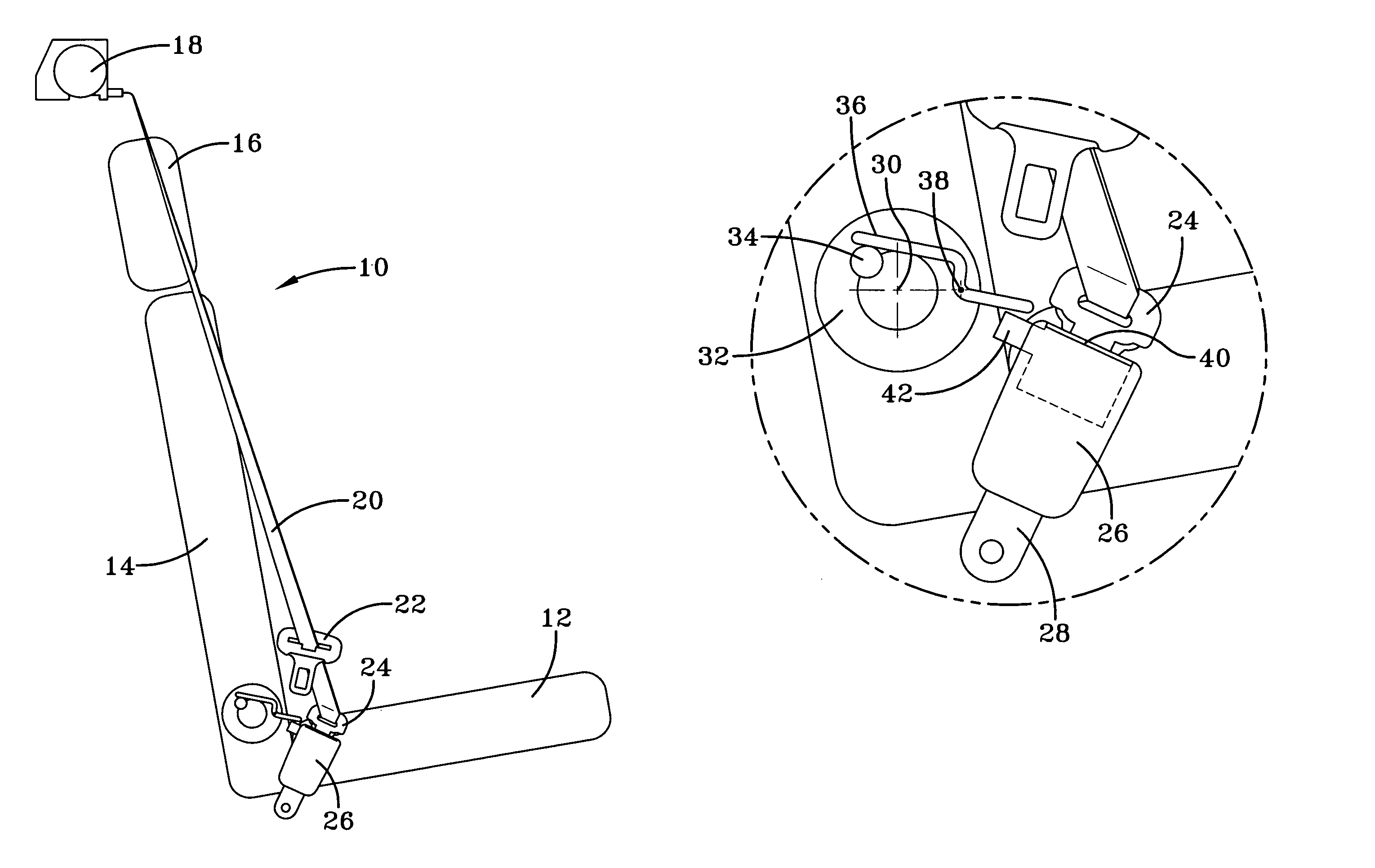 Automatic seat belt buckle tongue releasing mechanism