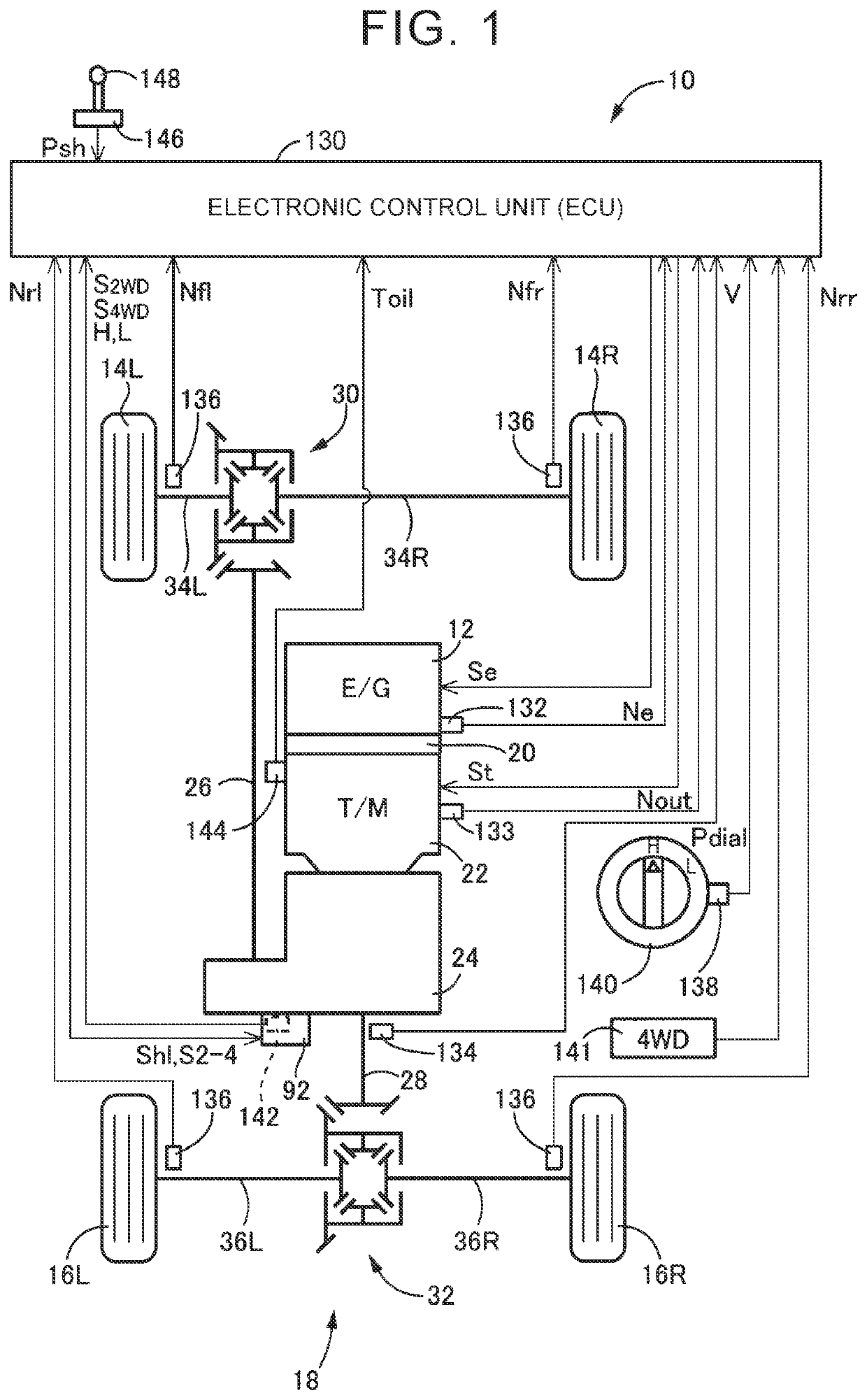 Control device for power transmission device and control method for vehicle