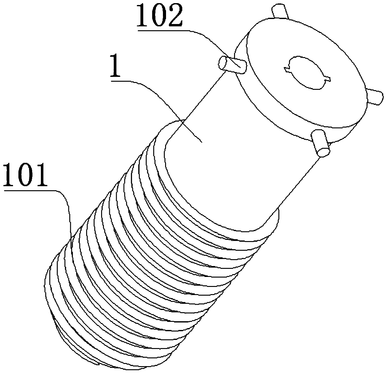 A soil drilling device