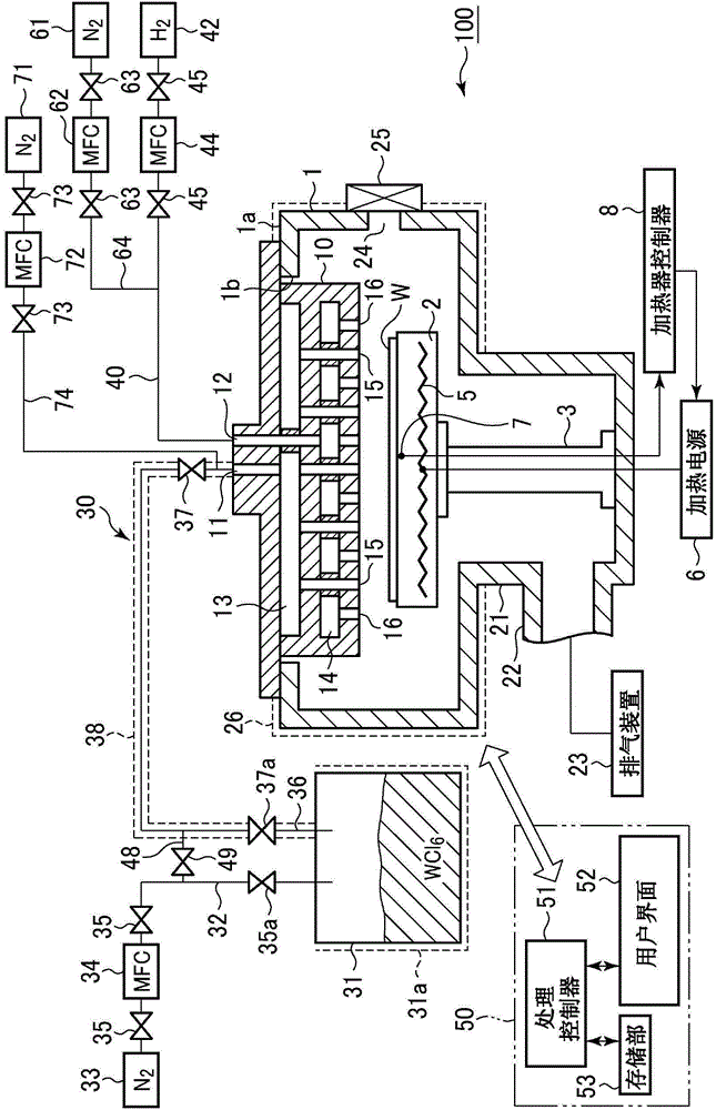 Tungsten film forming method and semiconductor device manufacturing method