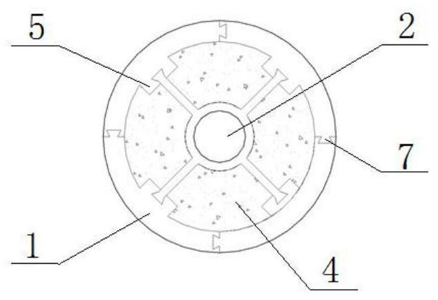 Circular hollow interlayer splicing column and its construction method