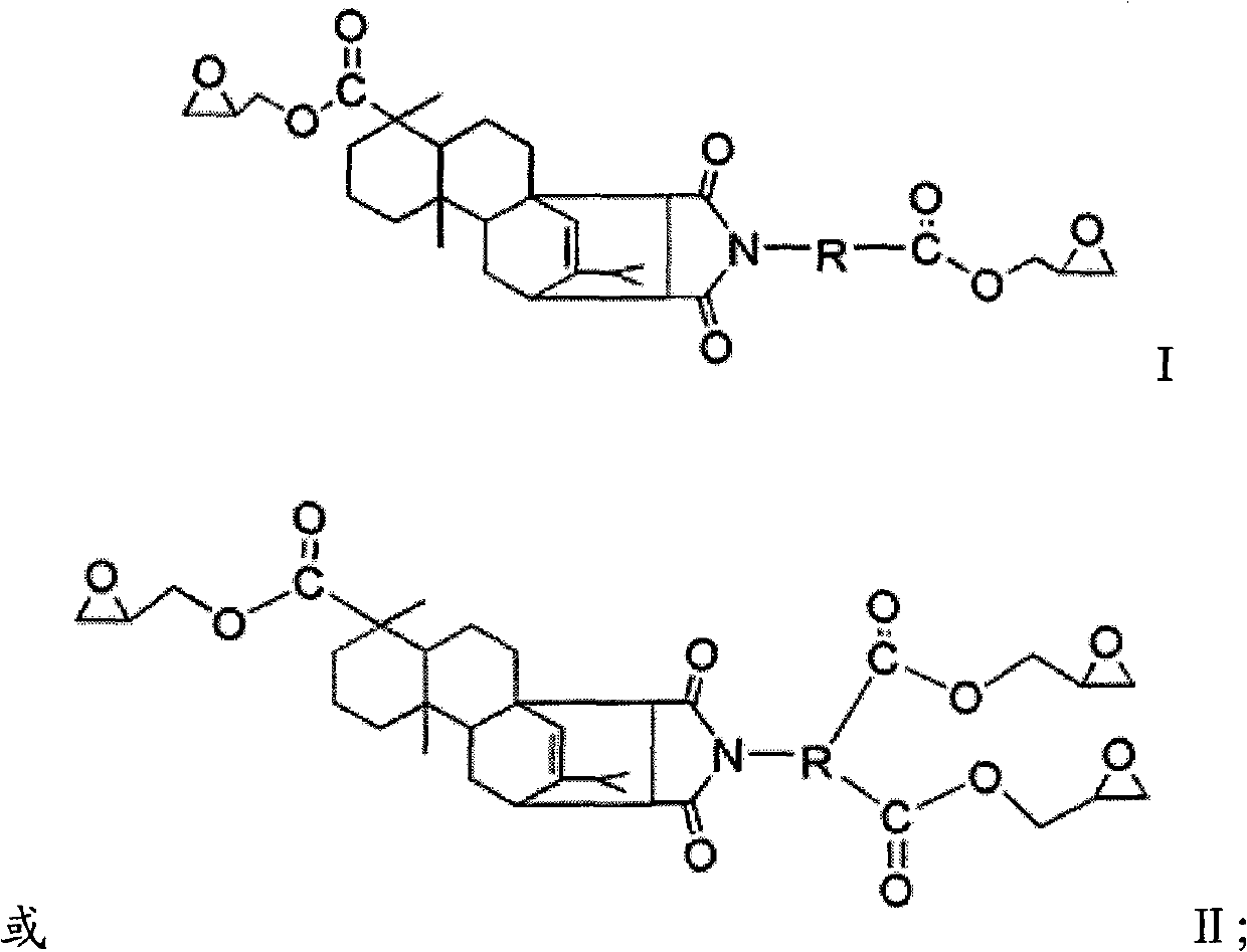 Rosin epoxy resin and preparation method thereof