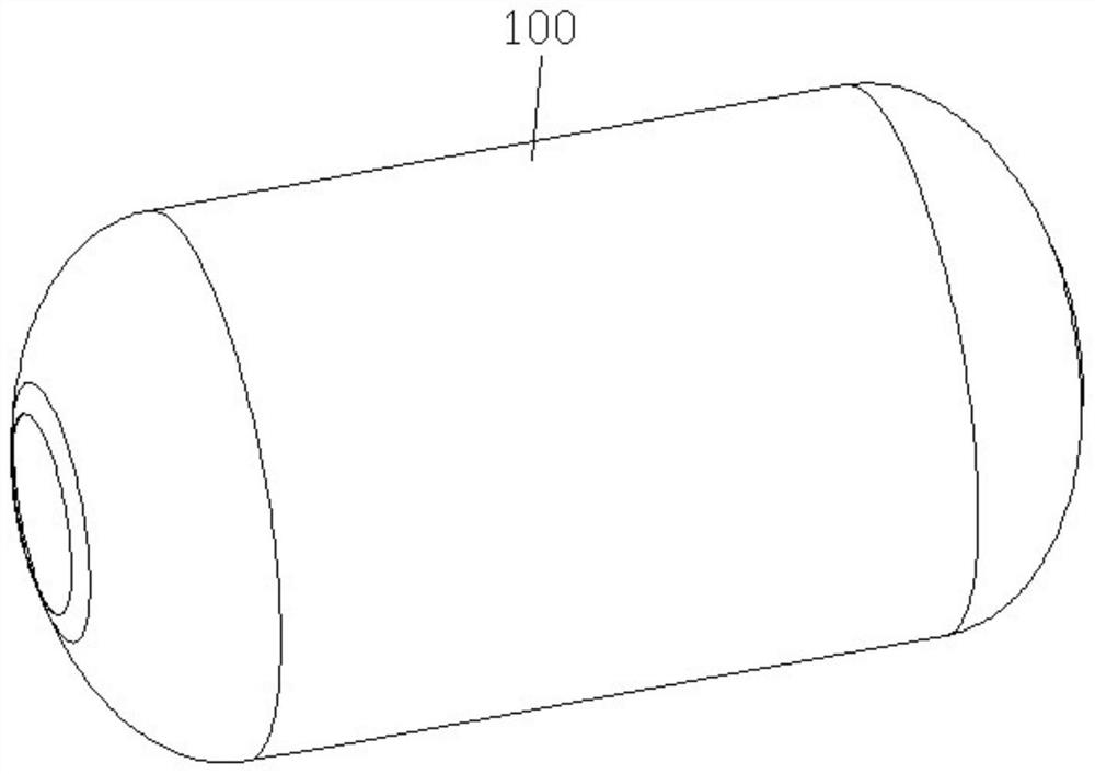 Winding forming method of composite material gas cylinder with inner grid ribs