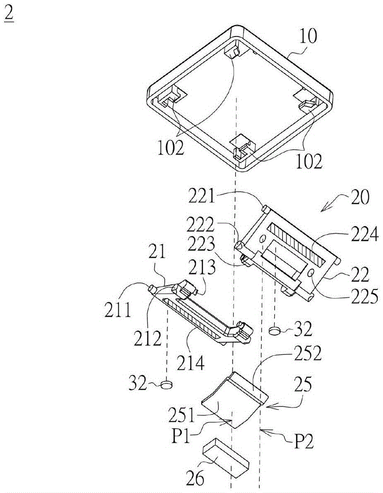 Key structure and portable computer using the same