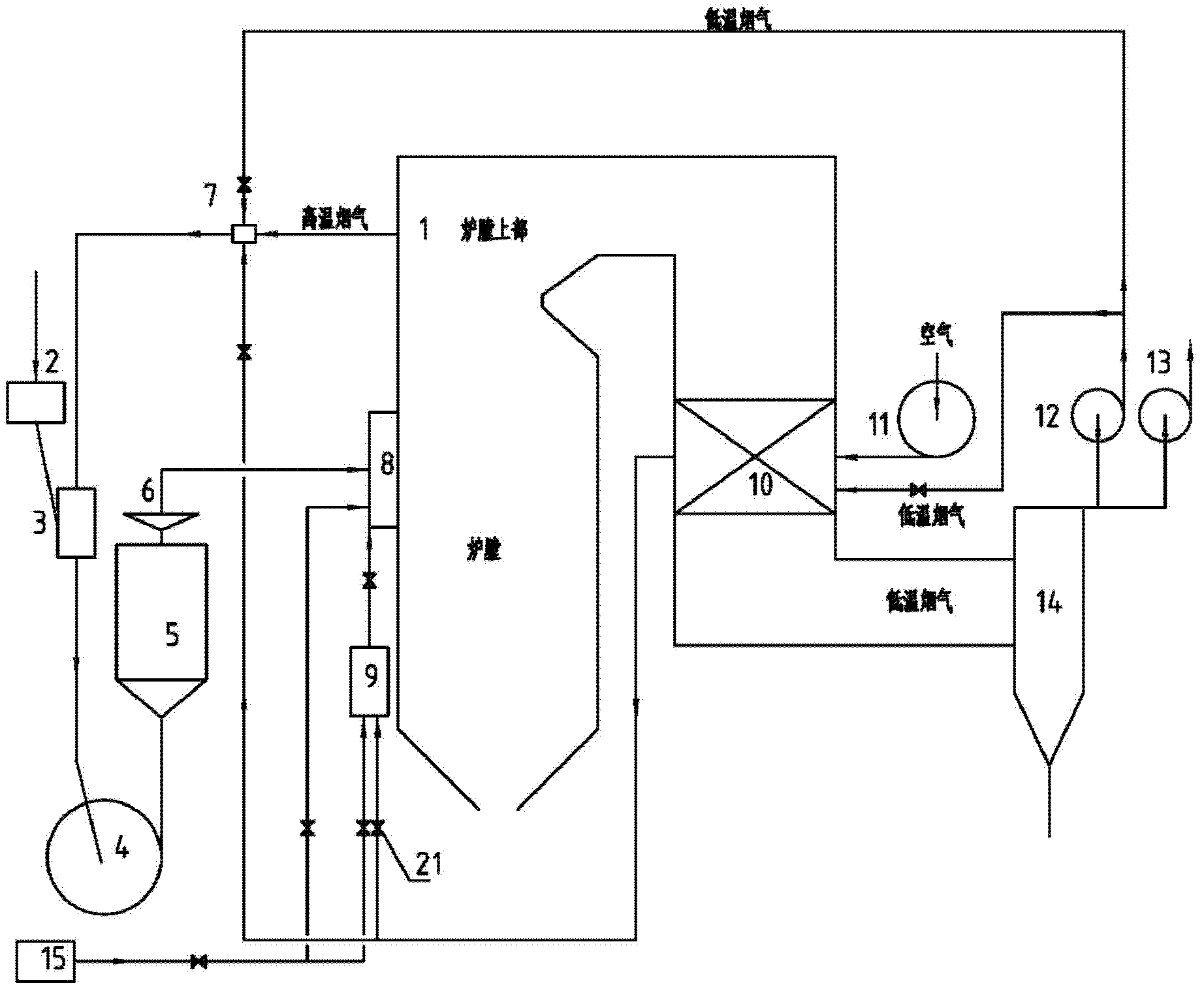 Coal powder combustion system used in high-moisture type coal oxygen-enriched combustion