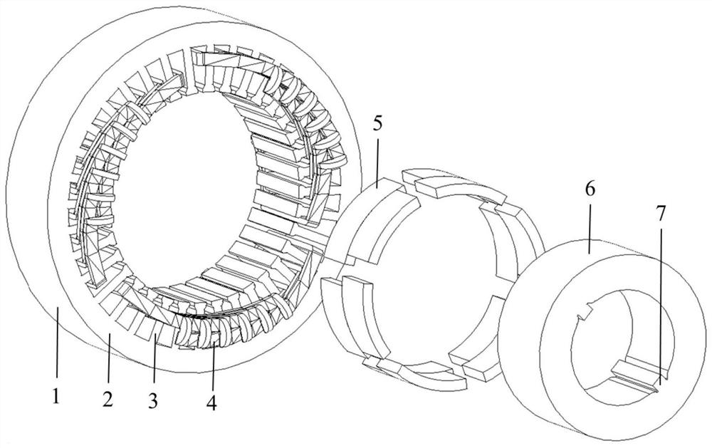 Rotor Pole Segmented Permanent Magnet Synchronous Motor and Its Electromagnetic Vibration Weakening Method