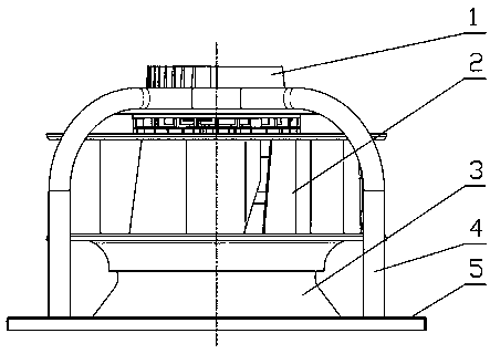 Non-volute backward centrifugal ventilator