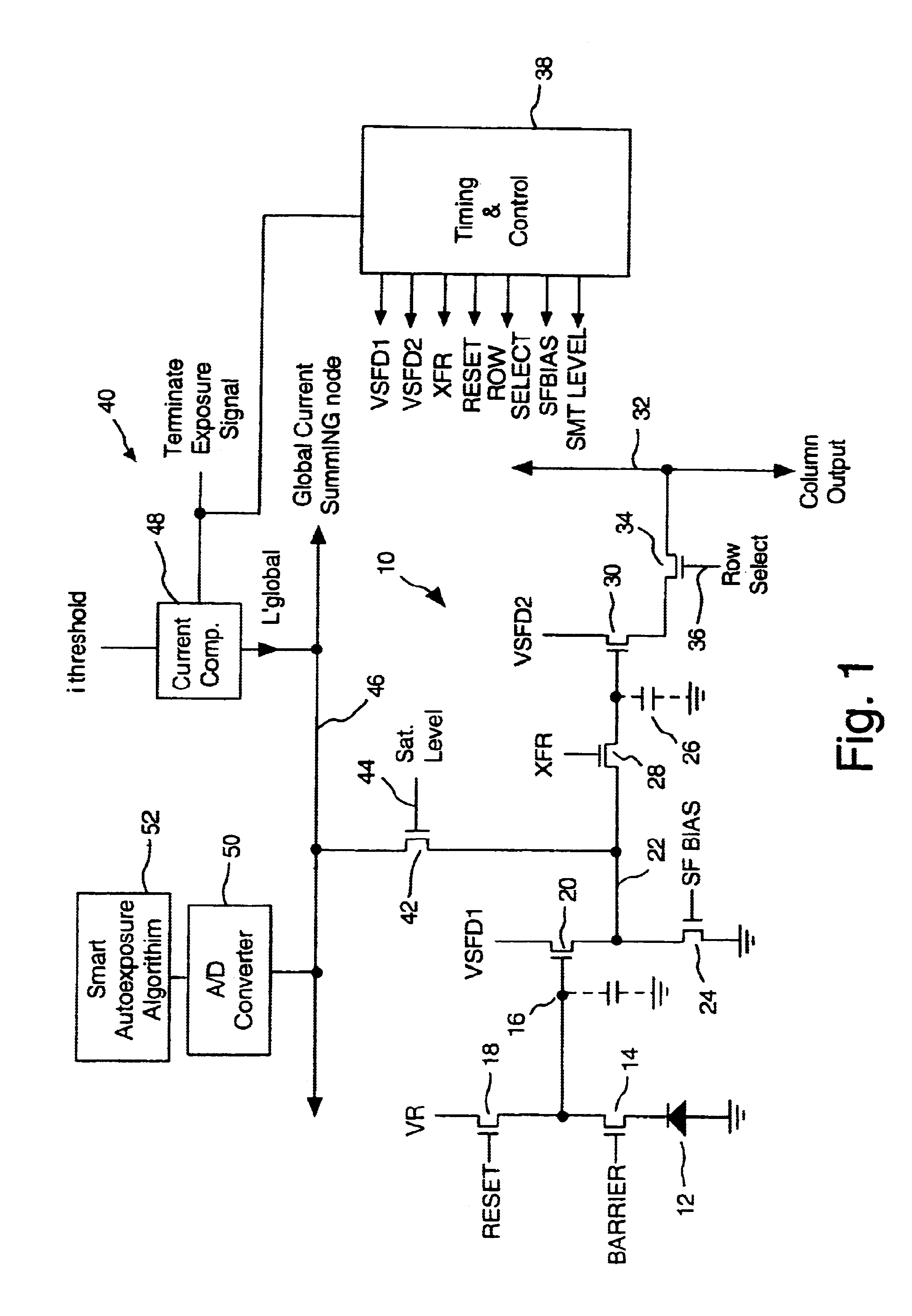 High-sensitivity storage pixel sensor array having auto-exposure detection