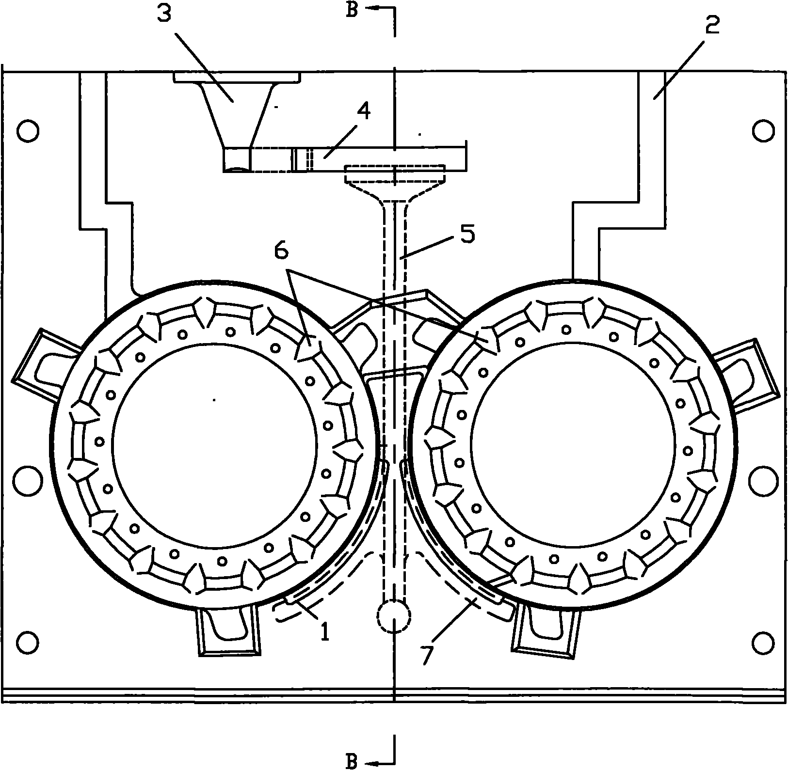 Process for manufacturing saloon car clutch pressure plate casting