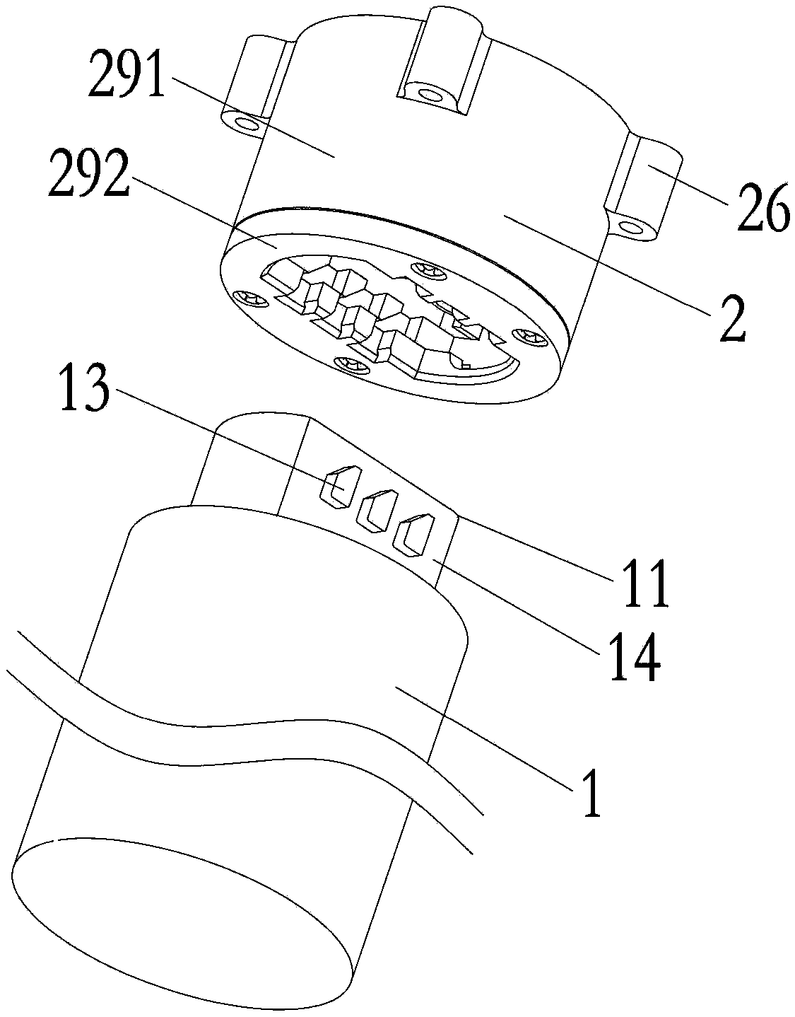 Assembly structure of filter element assembly and mounting base