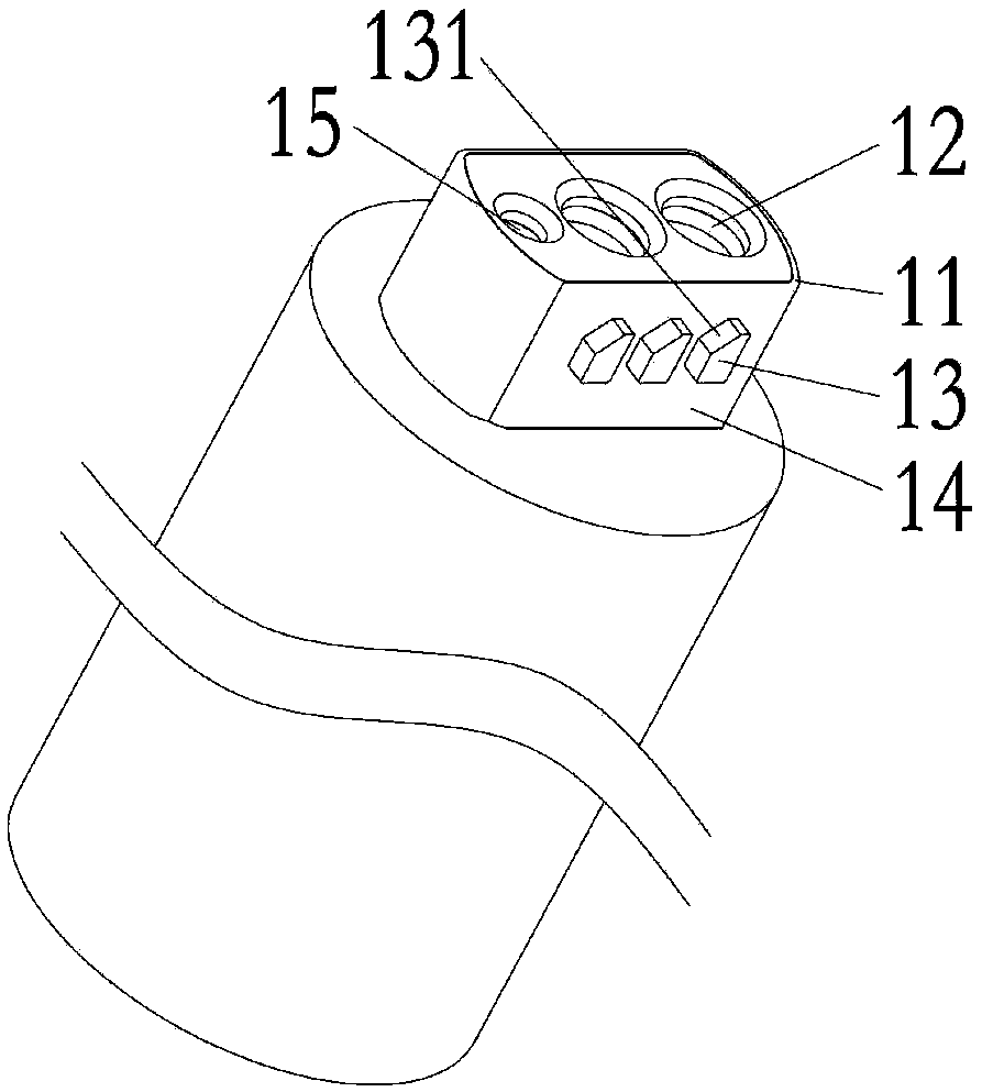 Assembly structure of filter element assembly and mounting base