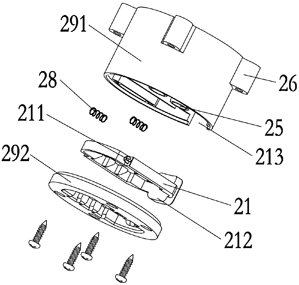 Assembly structure of filter element assembly and mounting base