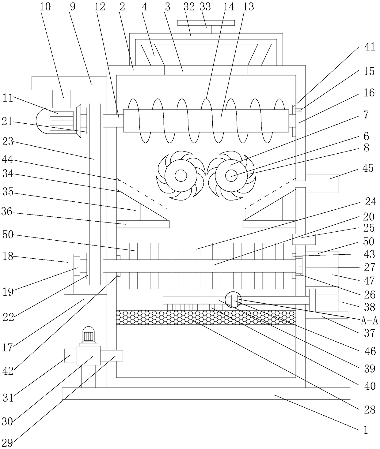 Waste paper recovery device with high recovery efficiency