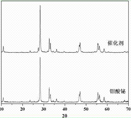 Catalyst for degrading rhodamine B by photocatalysis, and preparation method thereof