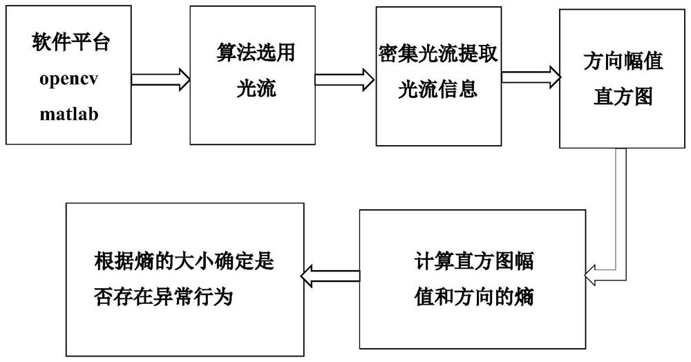 Abnormal behavior detection method based on optical flow algorithm