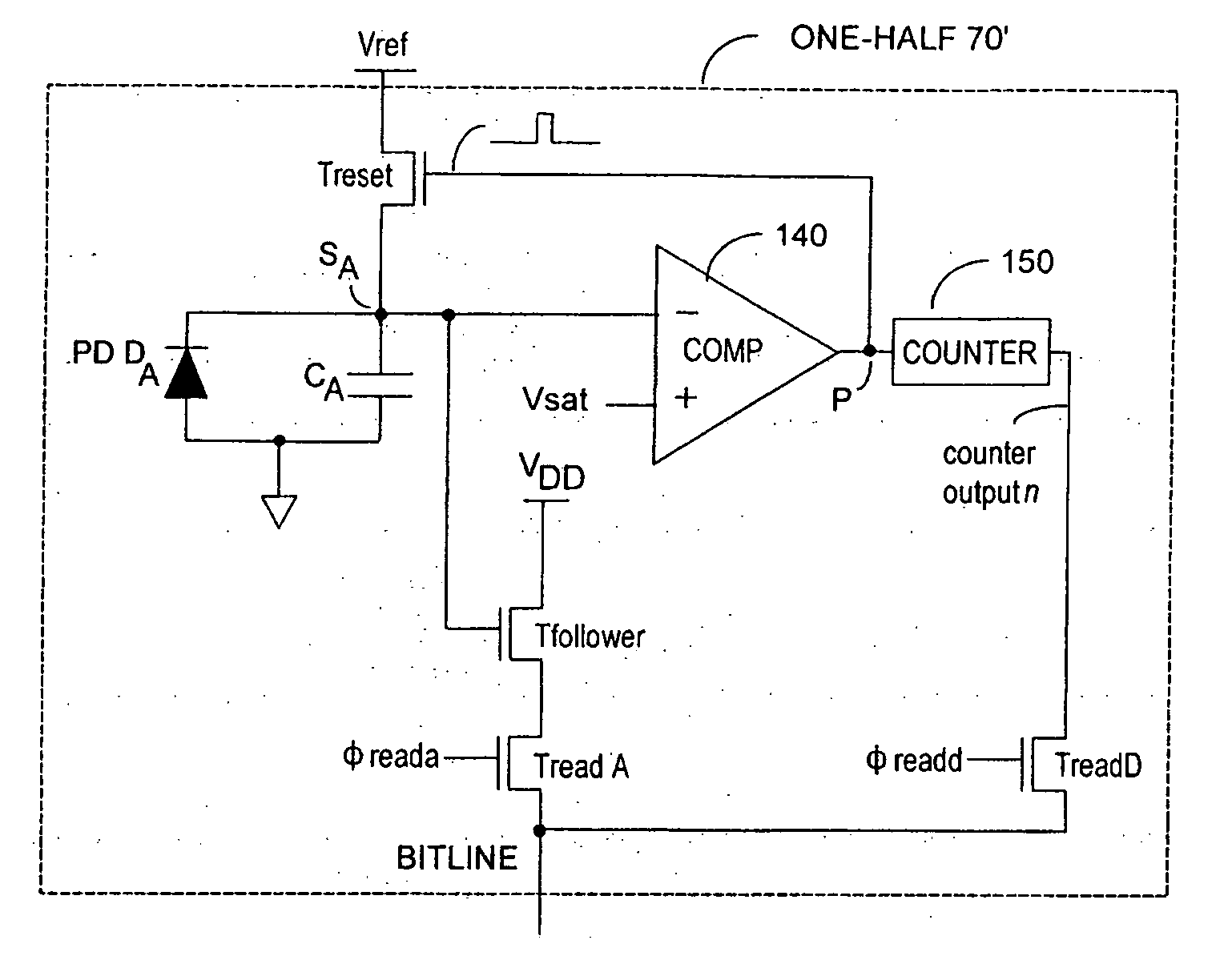 Method and system to differentially enhance sensor dynamic range using enhanced common mode reset