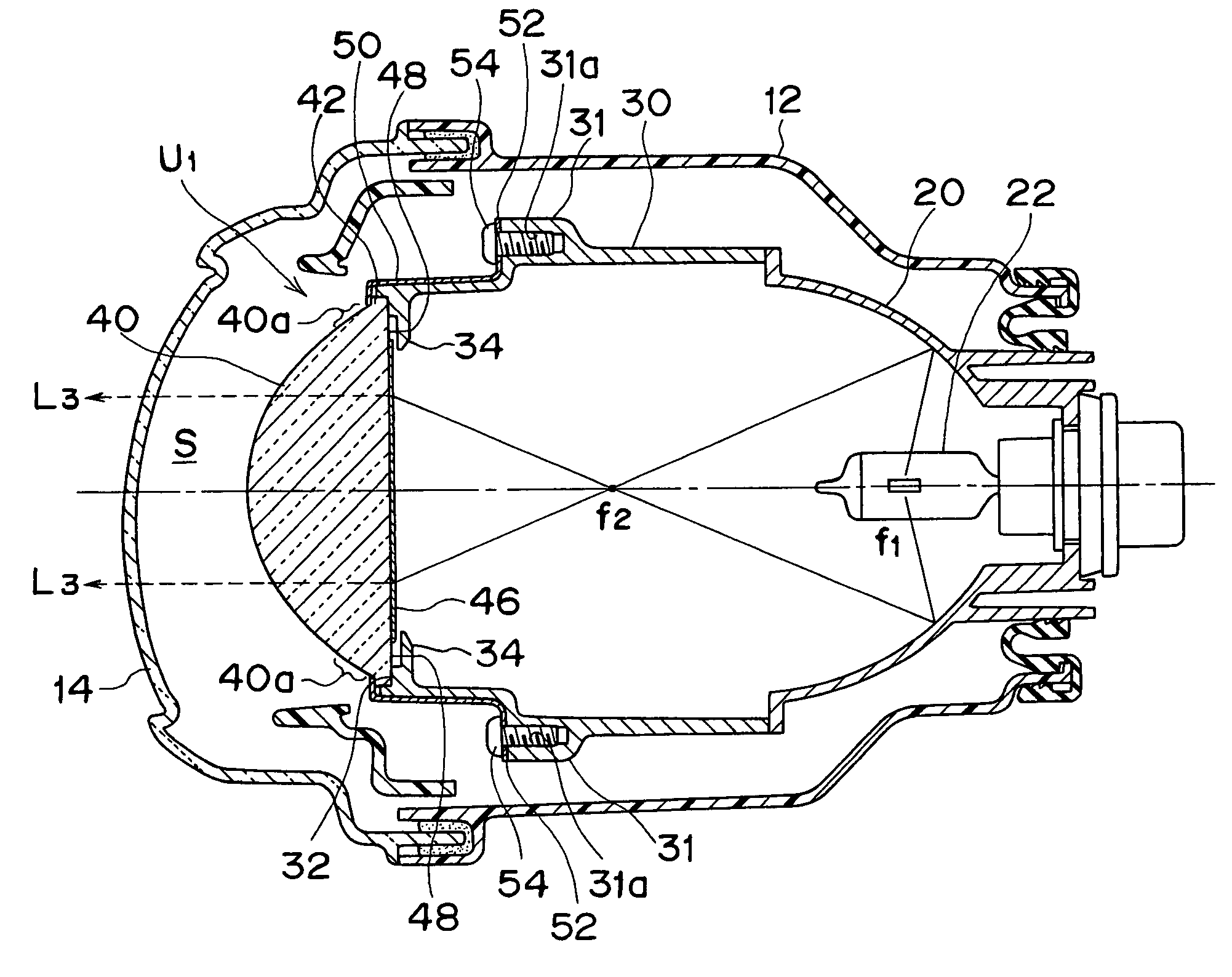 Vehicular infrared light radiating lamp