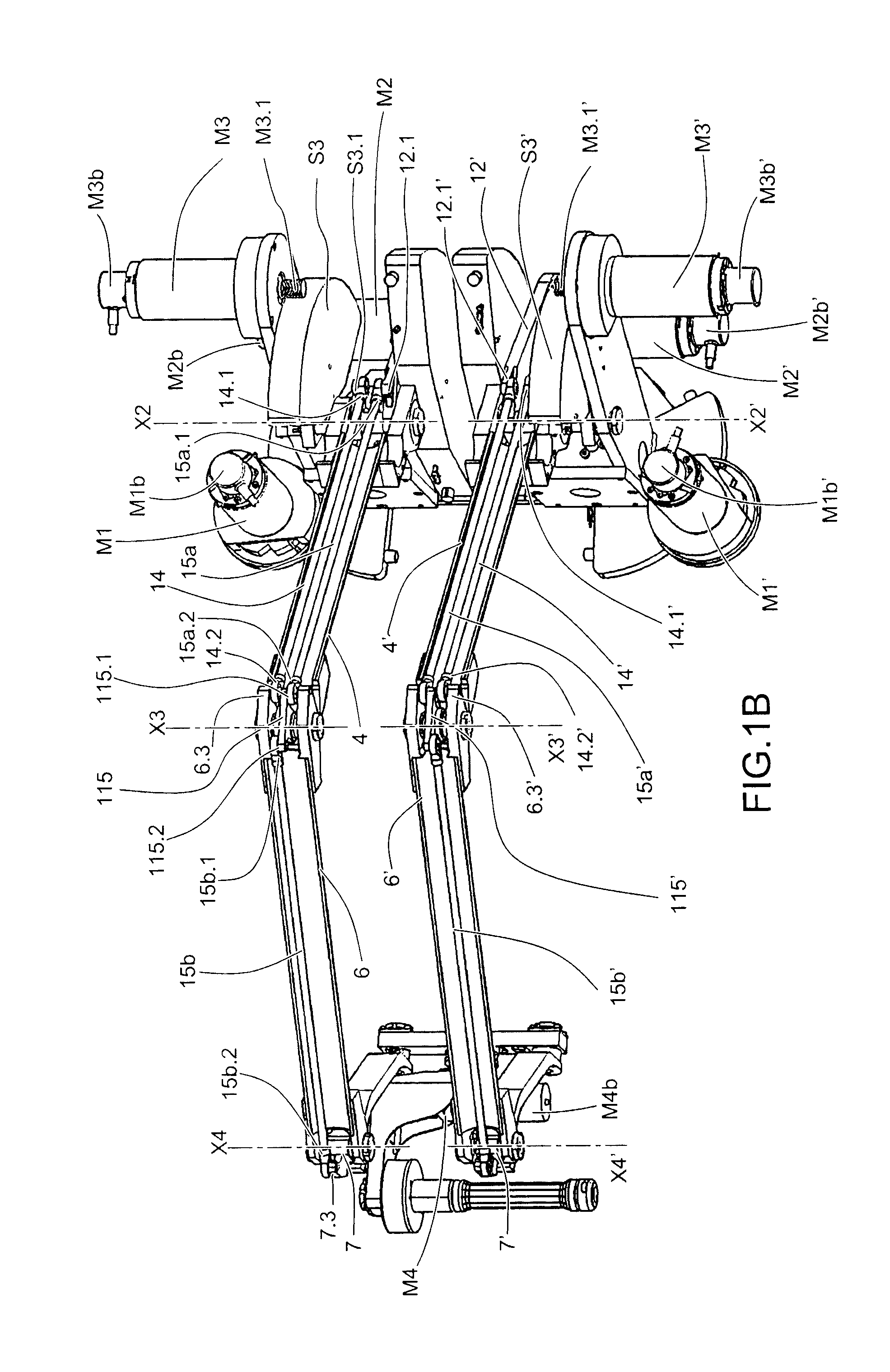 Robot or haptic interface structure with parallel arms