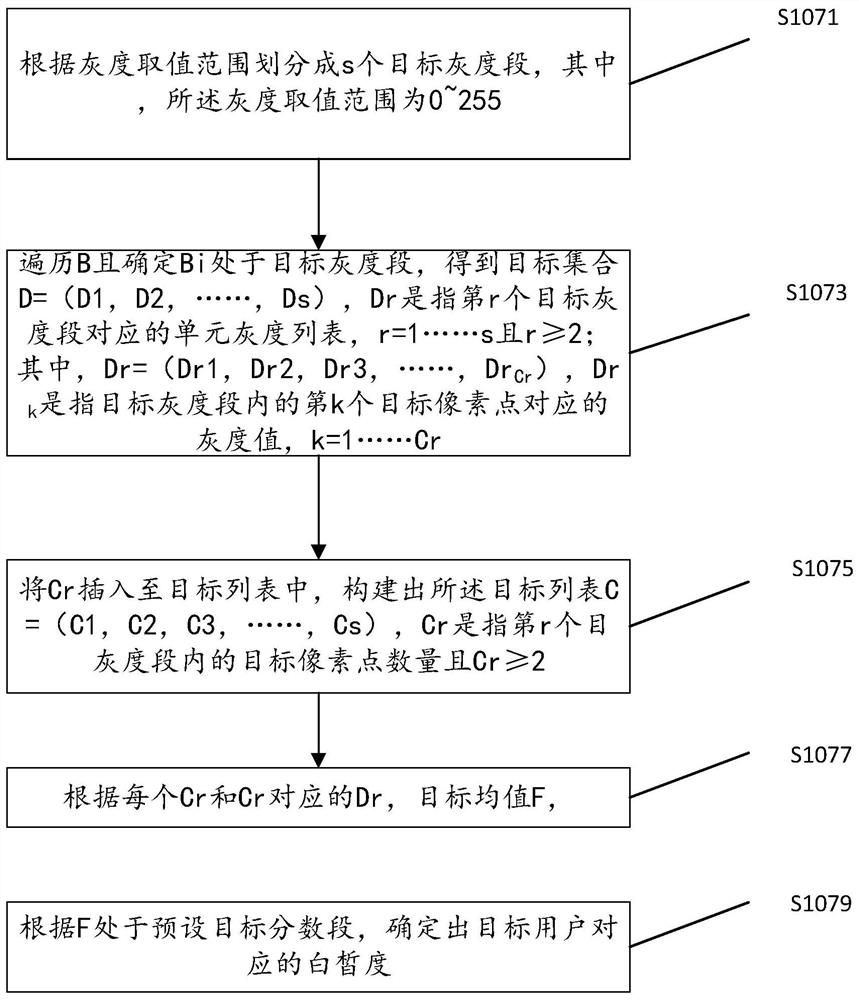 White degree determination method, electronic equipment and readable storage medium