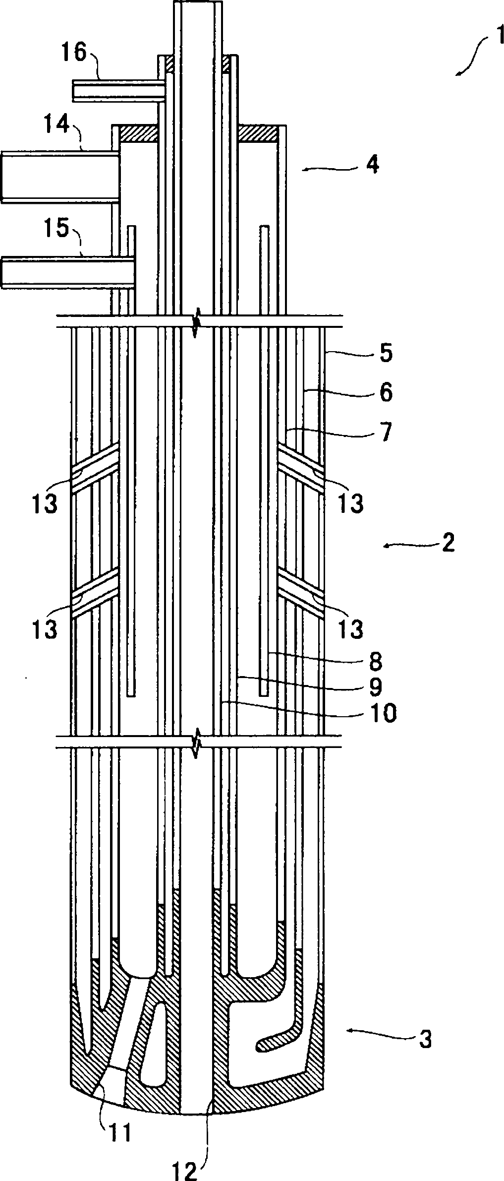 Top blowing lance for refining and method for refining molten iron using the same