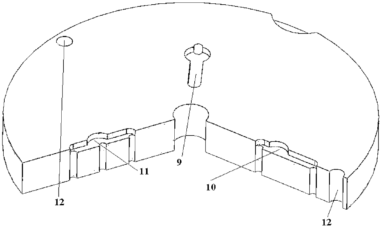 Spinning assembly for producing three-component parallel fibers