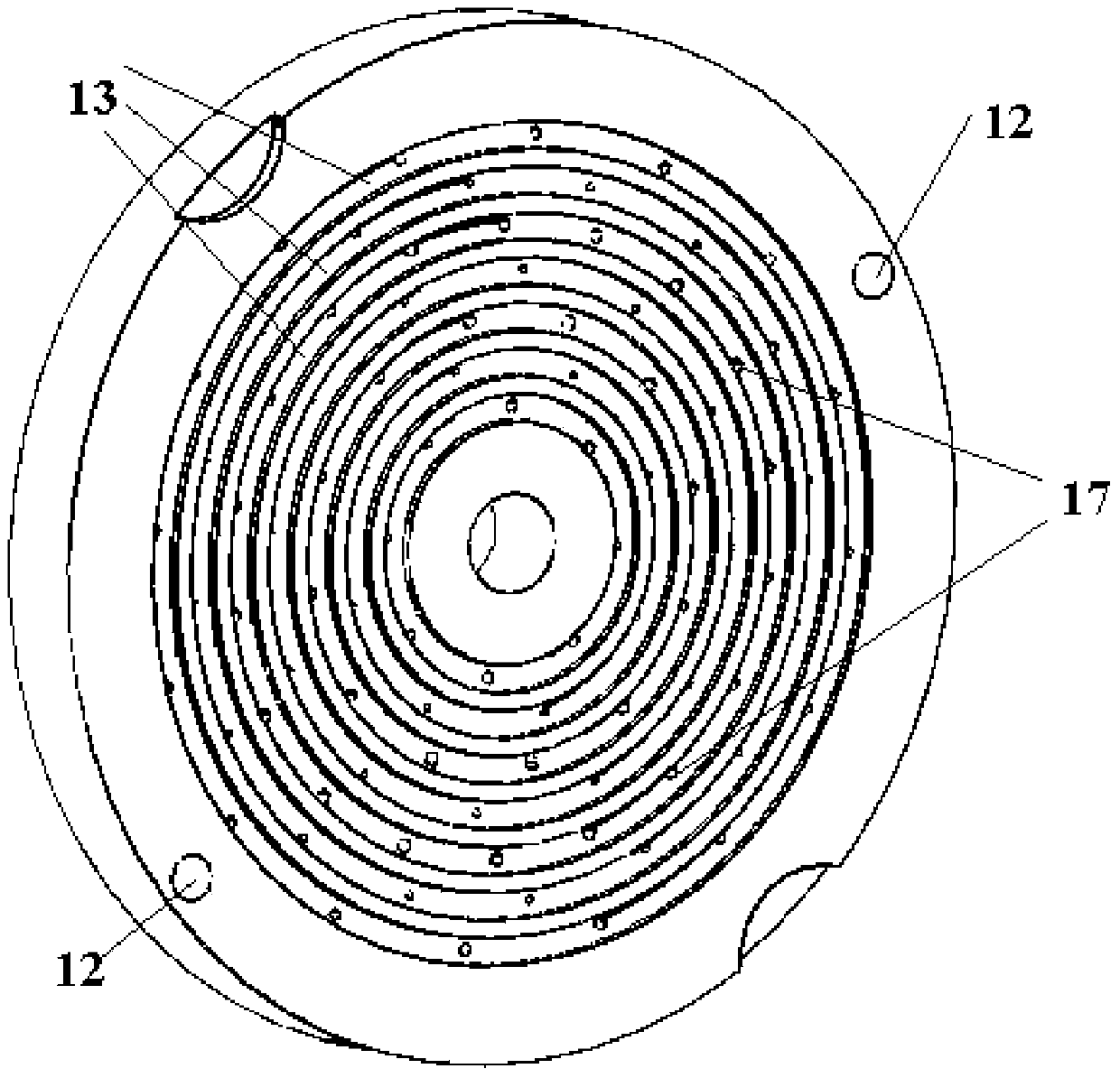 Spinning assembly for producing three-component parallel fibers