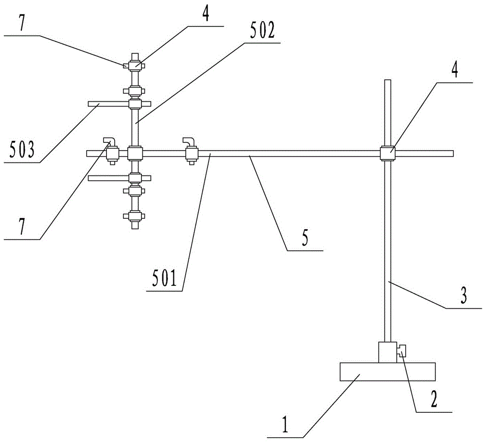 Automatic measurement device for cold aerodynamic field of boiler