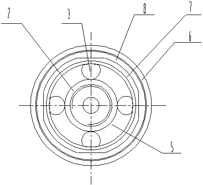 Centering device for drill rod in hole of engineering driller