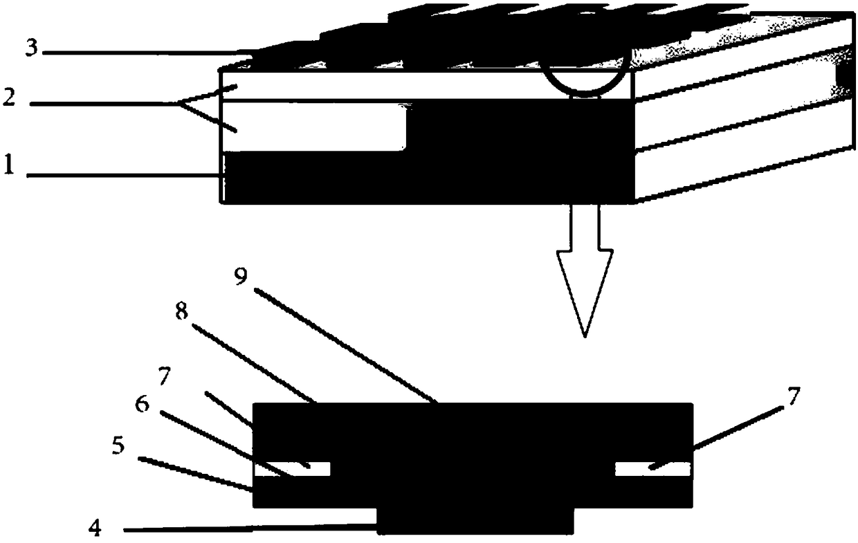 Local-field-enhancement-type, wide-spectrum and high-response photoelectric detector