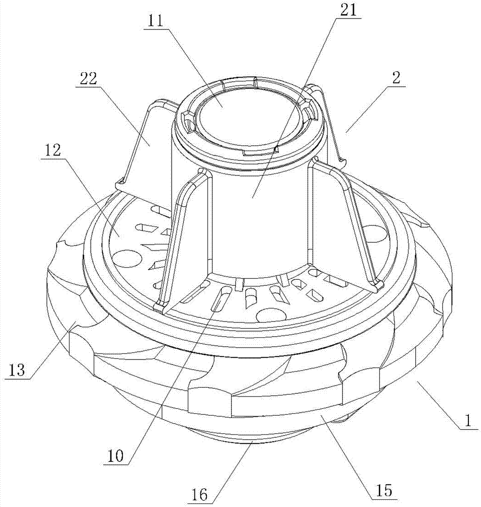 Electric top toy started through rotation