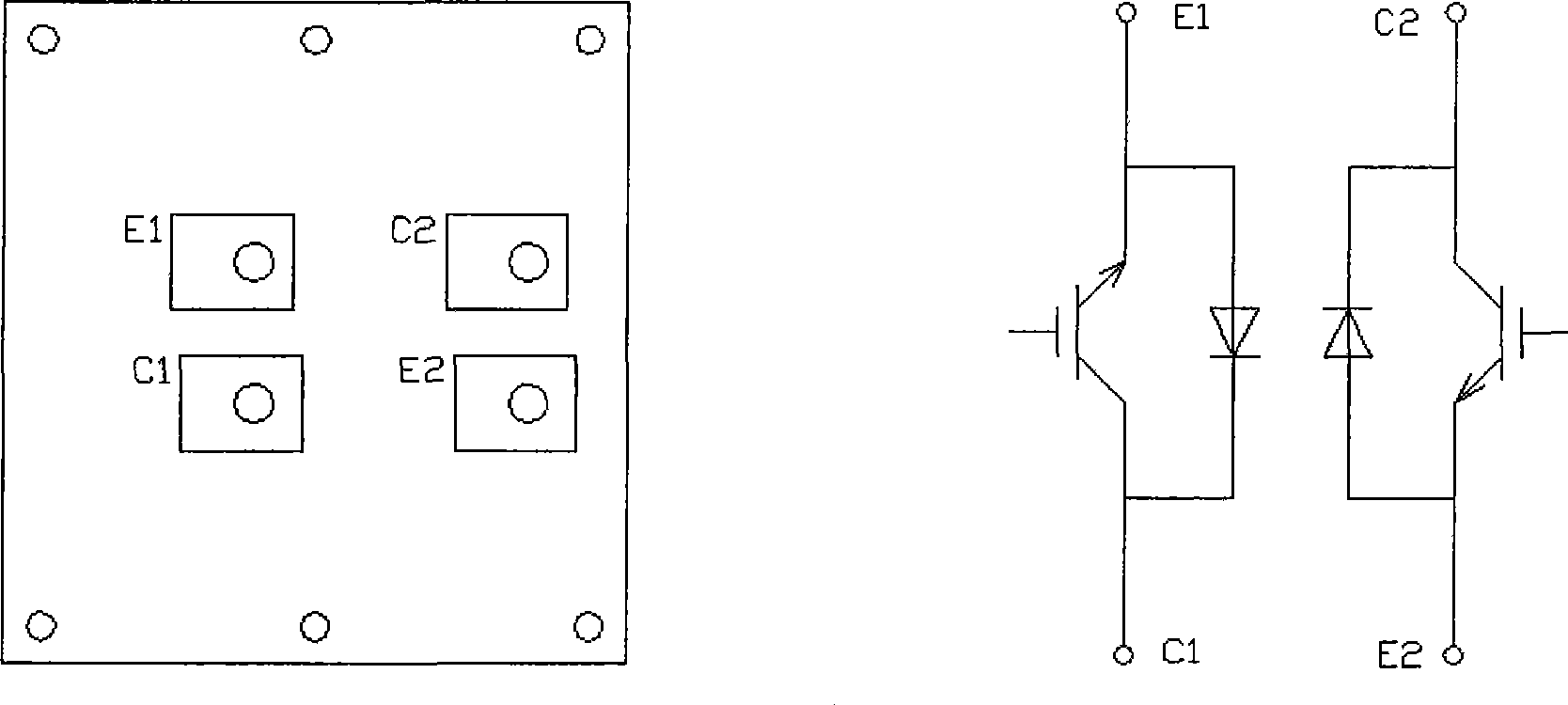 A type bus bar stacking method for large power pulse switch power supply