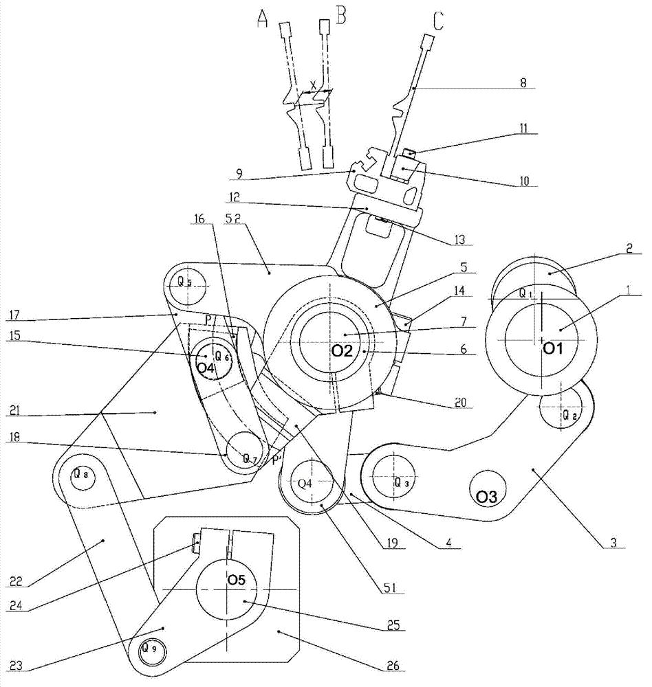 Looping mechanism of towel loom