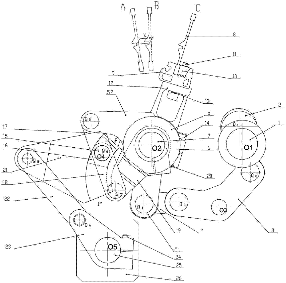 Looping mechanism of towel loom