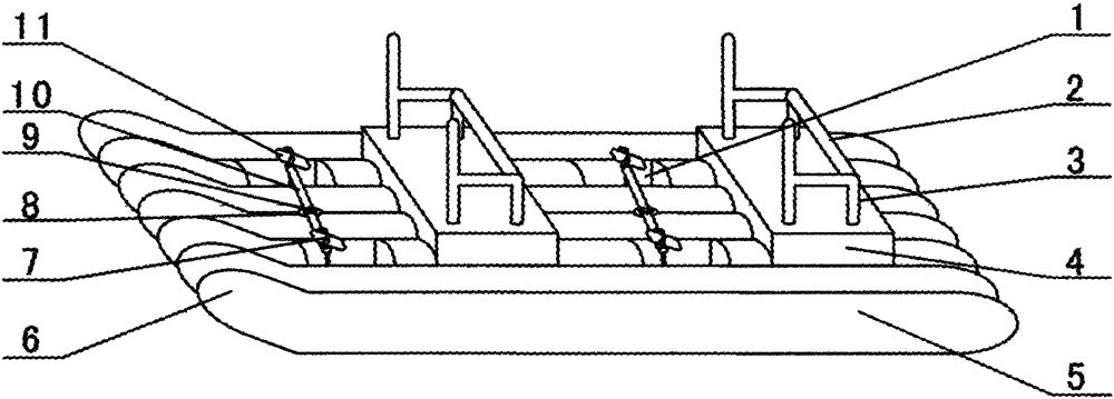 A pedal-type hovercraft powered by paddle fins