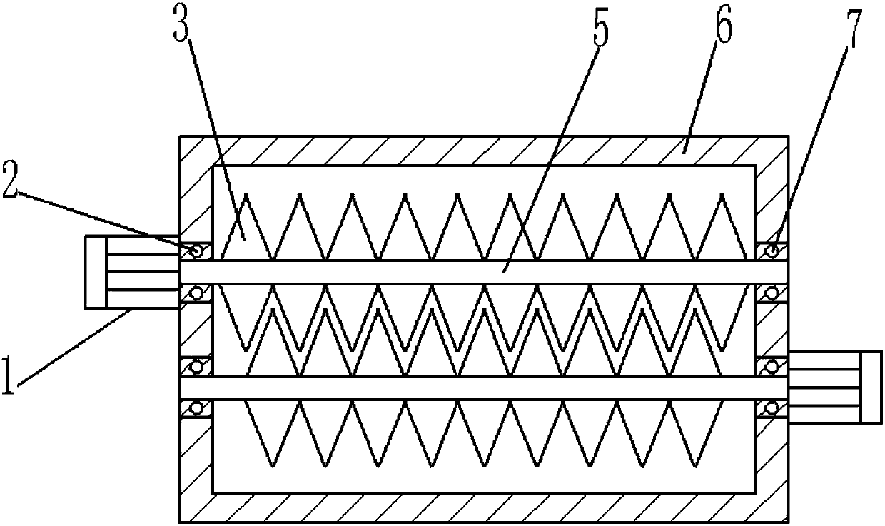 Two-stage chopping device of forage grass for animal husbandry